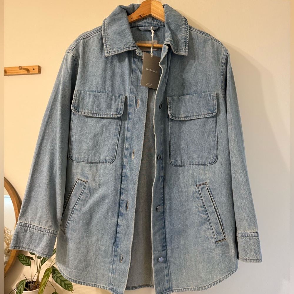Everlane Oversized Boyfriend Denim Jacket S - Picture 2 of 5